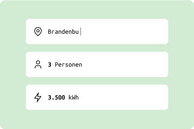 Daten eingeben und Tarif berechnen
